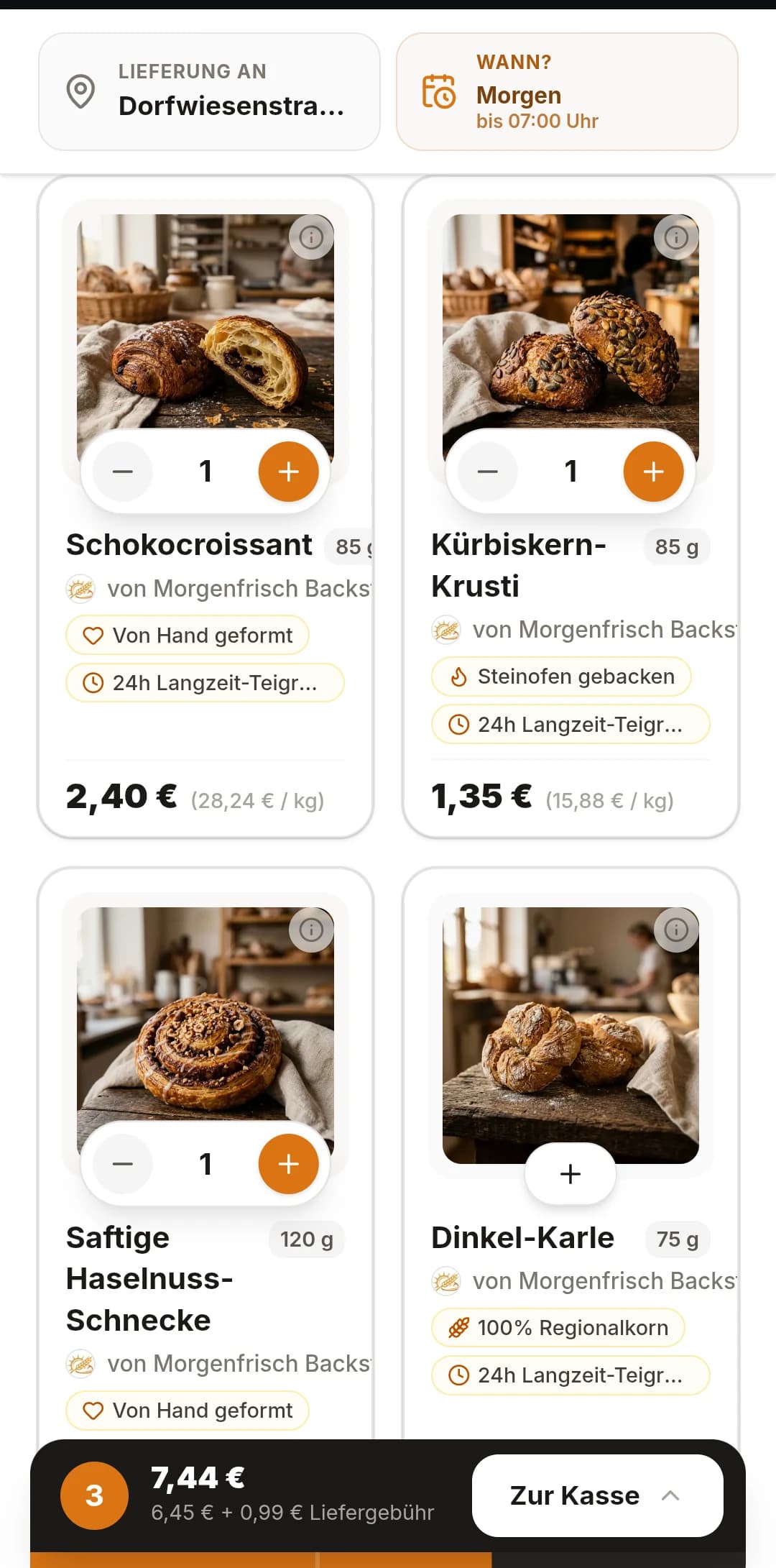 Bestell-Shop: „Nächste Lieferung anpassen“